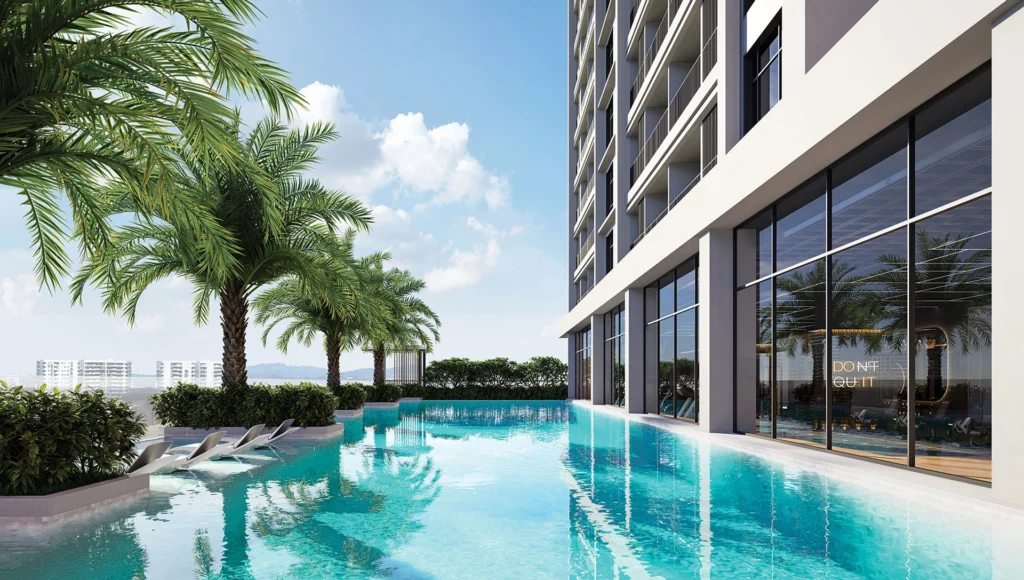 ARRA Residences Ara Damansara Level 7 pool deck, artist's impression