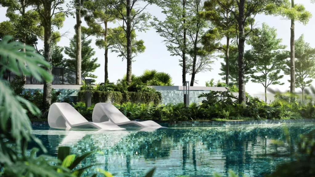 Alora Residences Subang Jaya Level 10 pool, artist's impression