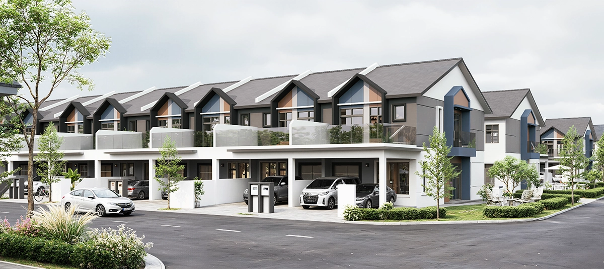Bandar Layangkasa Masai terrace streetscape, artist impression