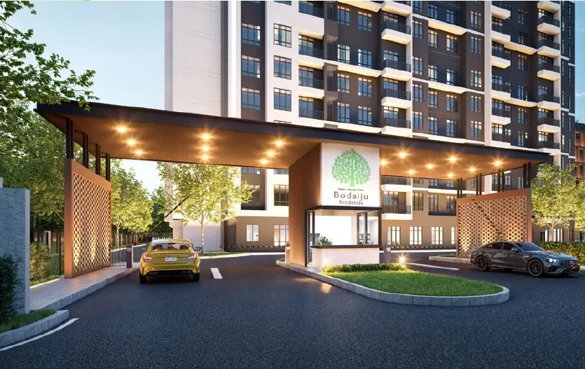 Bodaiju Residences entrance drop-off