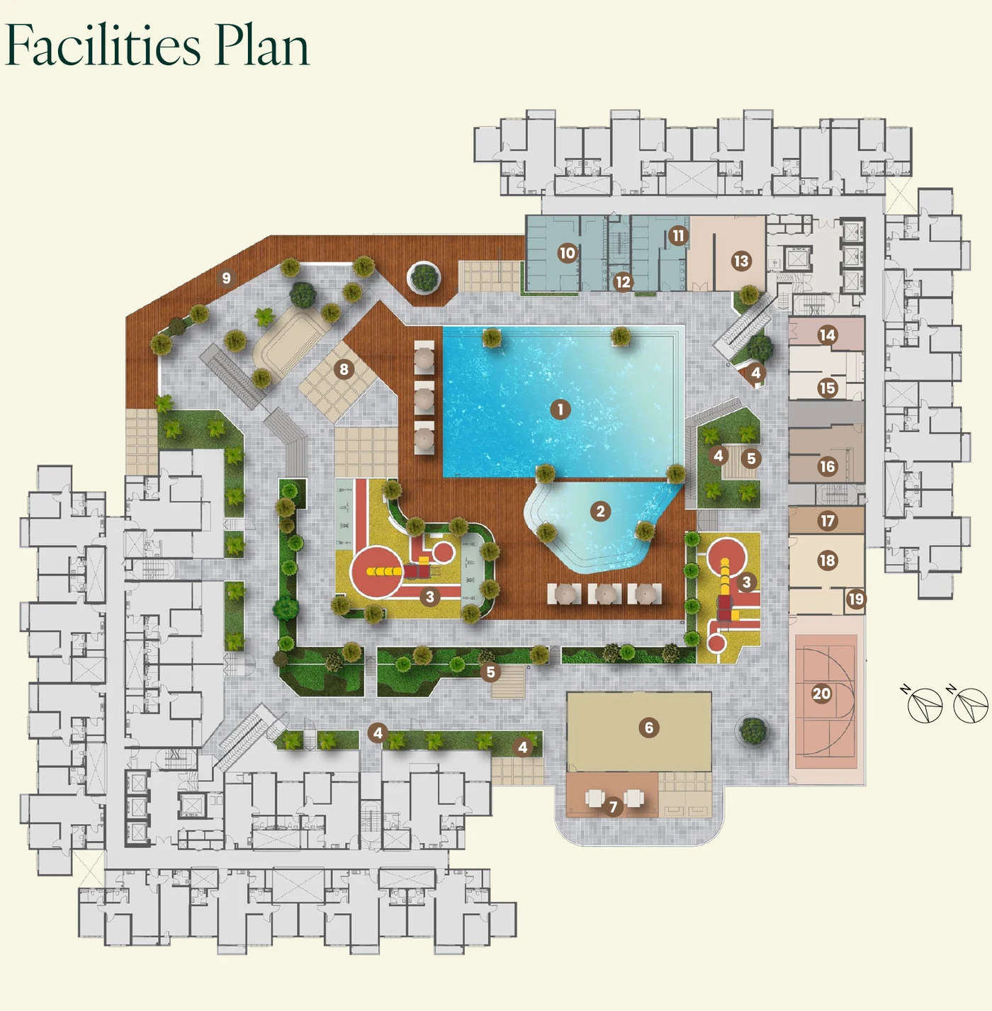 Bodaiju Residences Level 7 facilities plan
