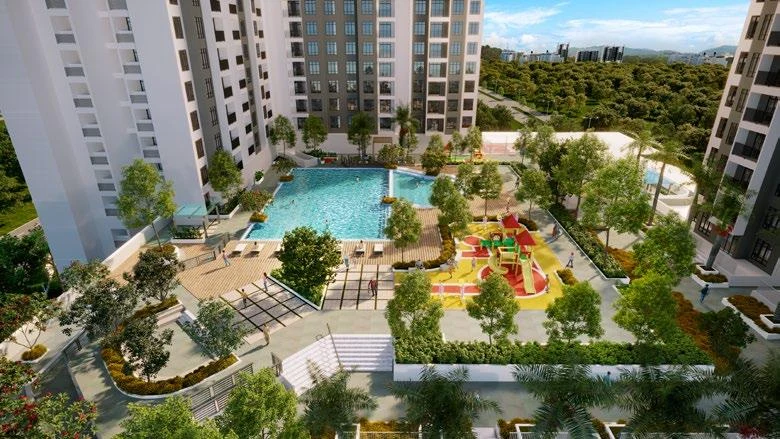 Bodaiju Residences Level 7 podium garden from above