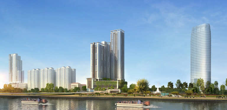 Ekotitiwangsa towers beside the lake in Titiwangsa, artist's impression