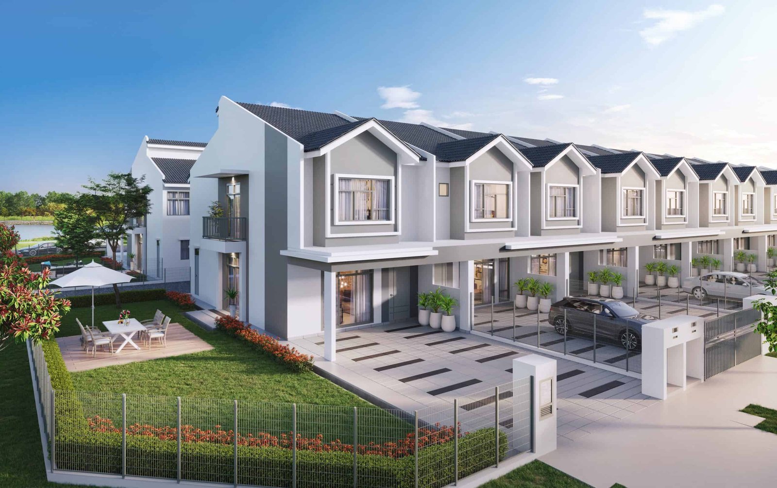 Jasmine 3 Meridin East terrace streetscape, artist impression