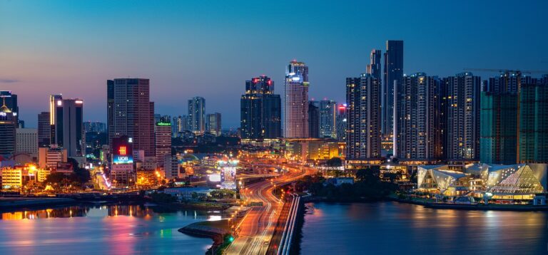 Johor Bahru city skyline at night
