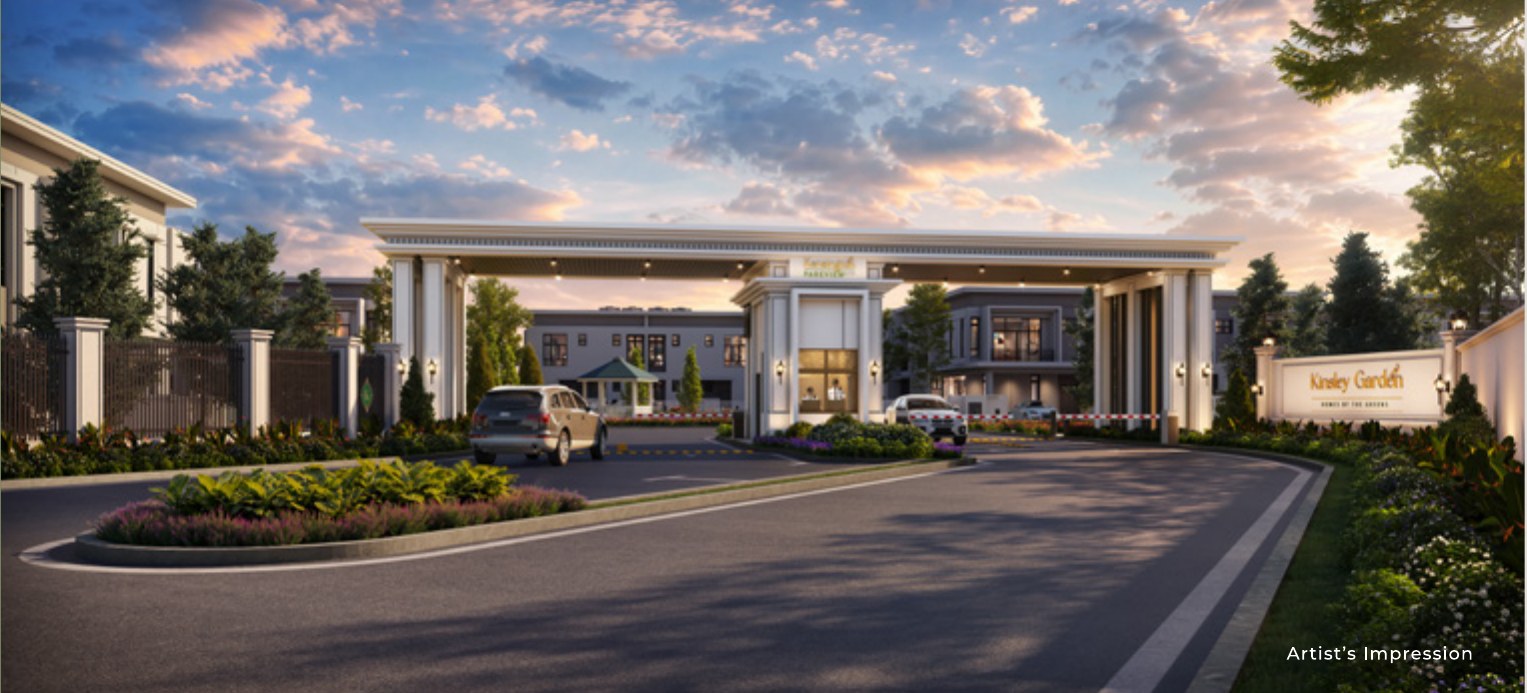 Artist's impression of the gated entrance at Kinsley Garden