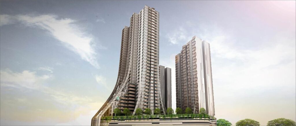 Artist impression of Meridin Medini towers in Medini, Iskandar Puteri