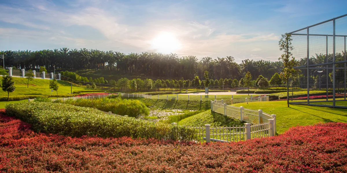 Landscaped gardens in the Montfield Tebrau township