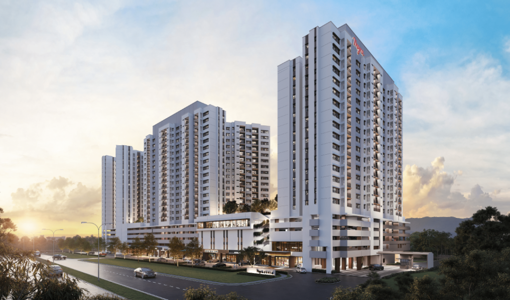 Myra Senja residential towers in Subang 2, artist's impression
