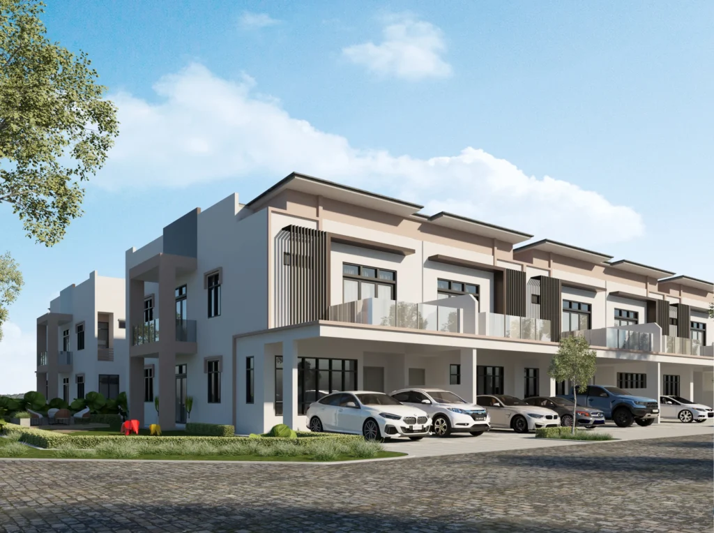 Pulai Bestari Phase 4 two-storey terrace houses, 22 ft x 70 ft, artist impression