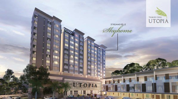 Taman Casa Utopia, Sungai Dua, Butterworth, Penang: tower and townhouses, artist's impression