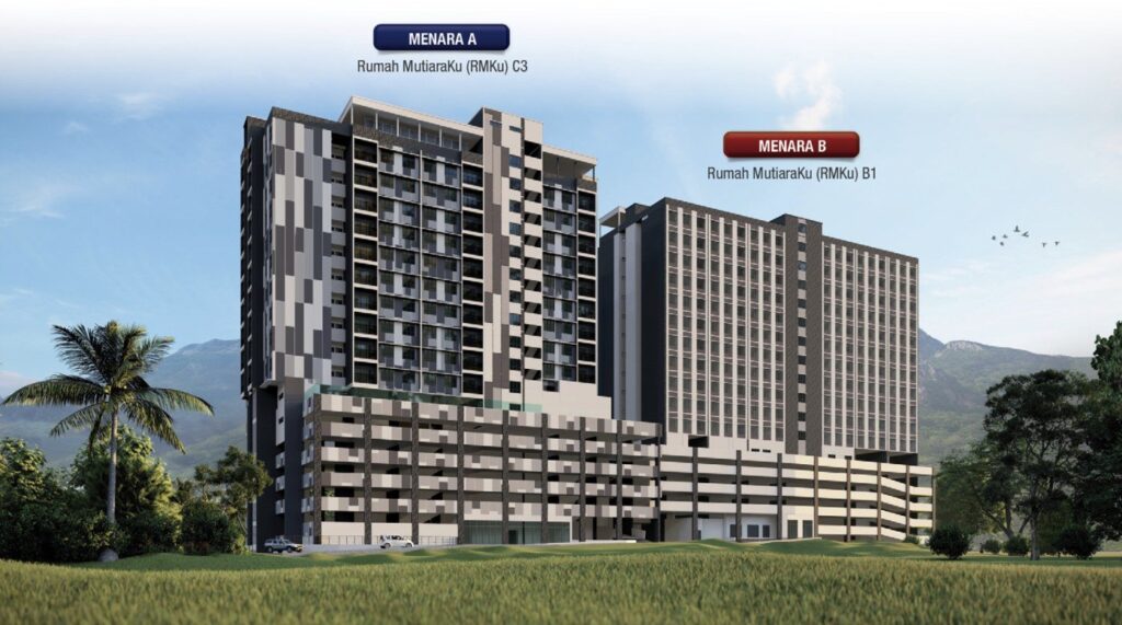 Taman Harmoni Vista, Teluk Kumbar, Penang: Towers A and B, artist's impression