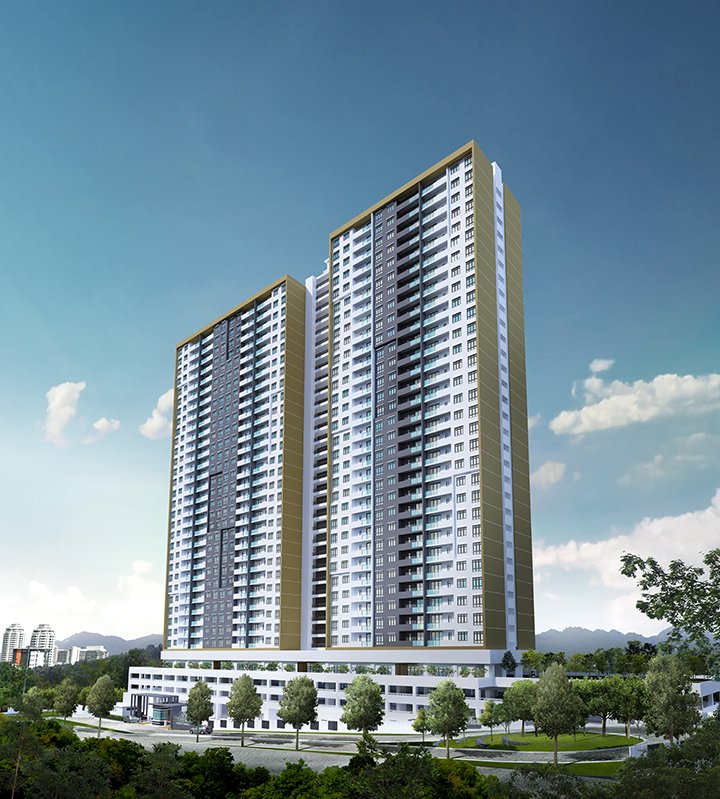 The Terraces Condominium, Bukit Jambul, Penang: artist's impression