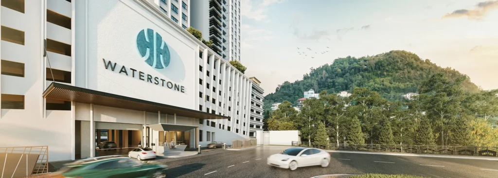 Waterstone, Tanjung Bungah, Penang: entrance, artist's impression