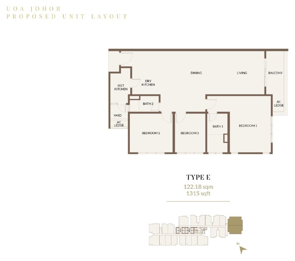 Aethera Residences floor plan, Type E