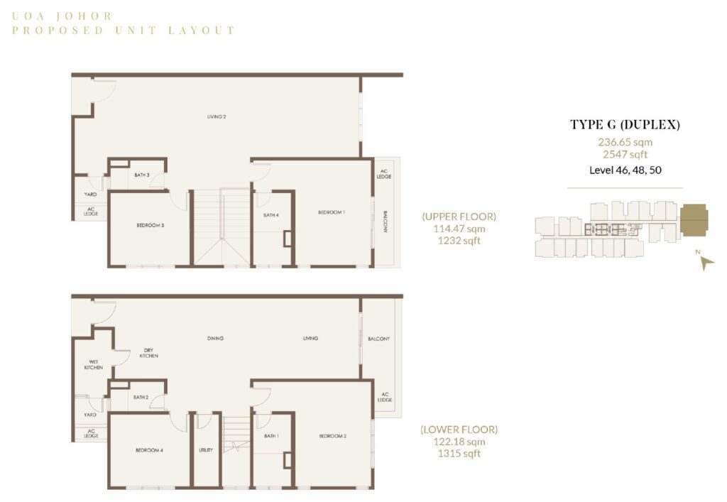 Aethera Residences floor plan, Type G (duplex)