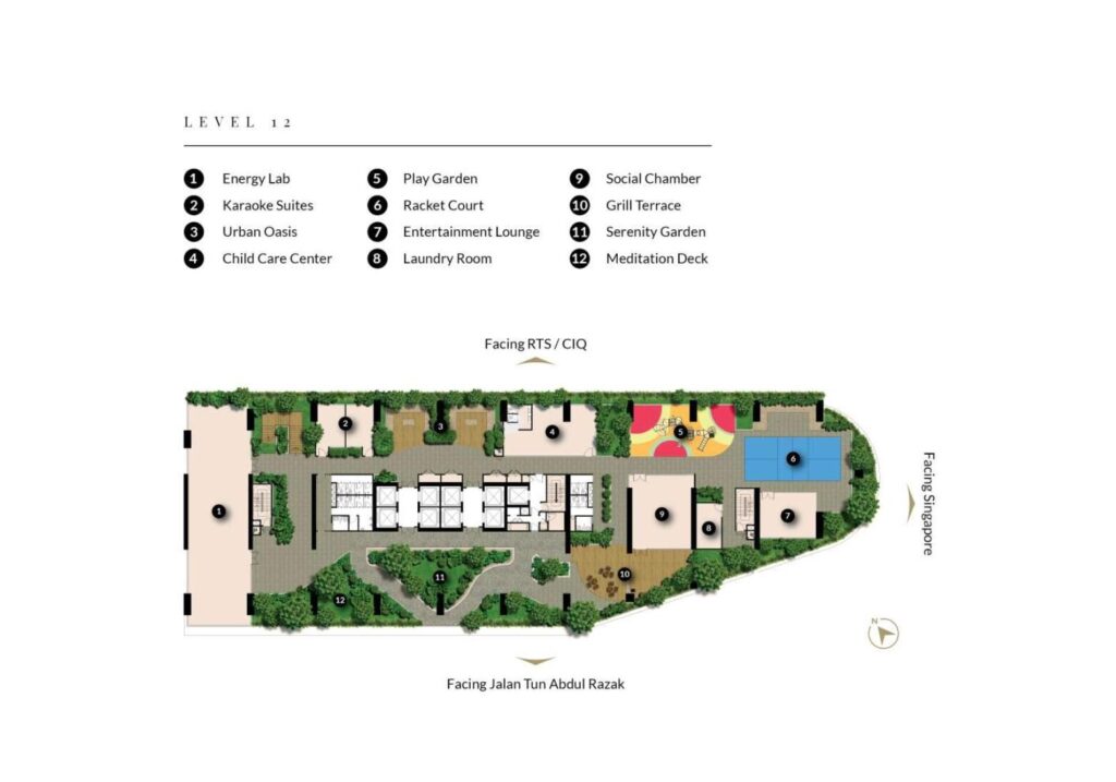 Aethera Residences Level 12 facilities plan