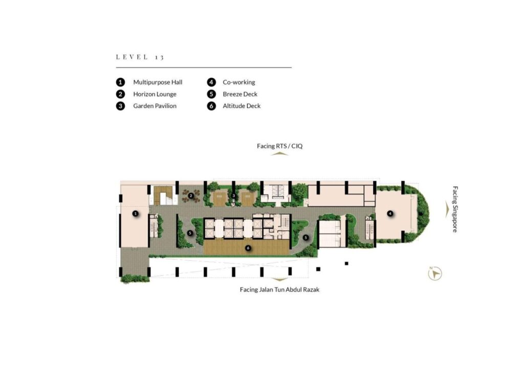 Aethera Residences Level 13 facilities plan