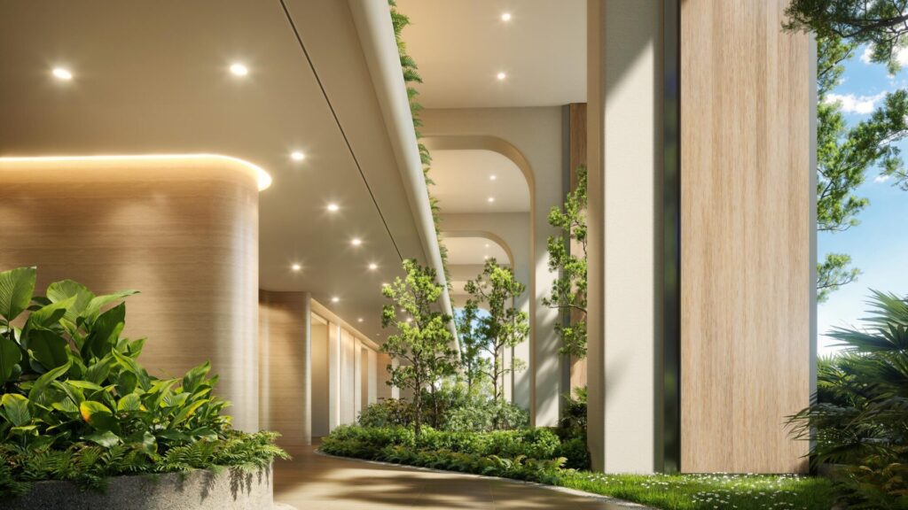 Aethera Residences lobby garden