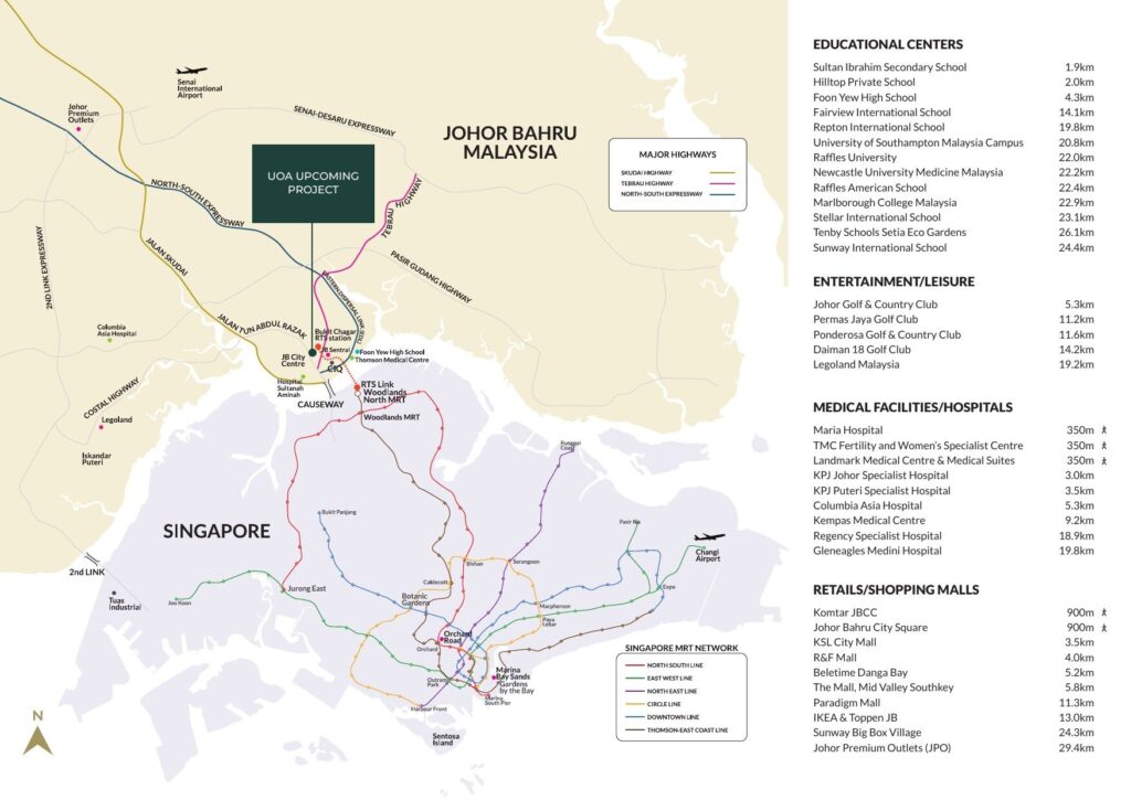 Aethera Residences location map with nearby schools, hospitals and malls