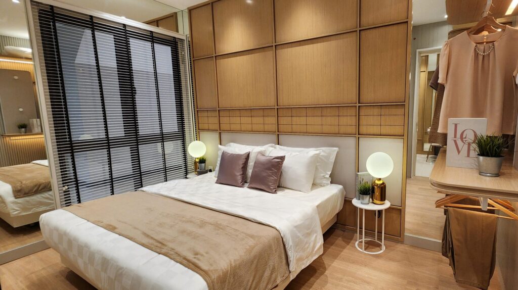 Aethera Residences show unit master bedroom, actual photo