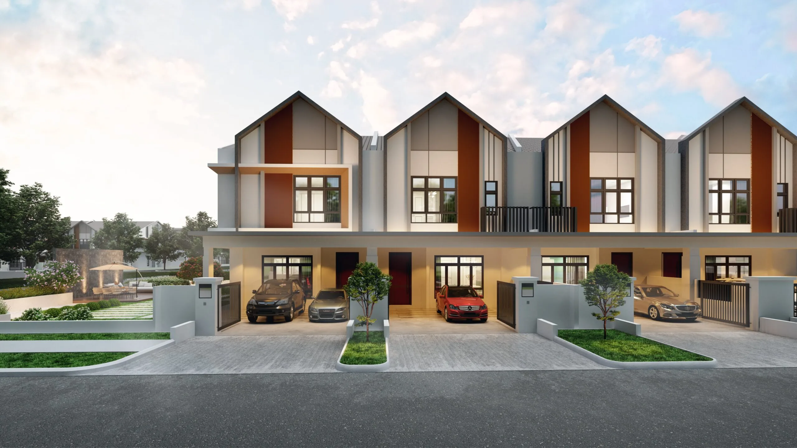 Astera at Impian Hills Type B two-storey terrace homes, artist impression
