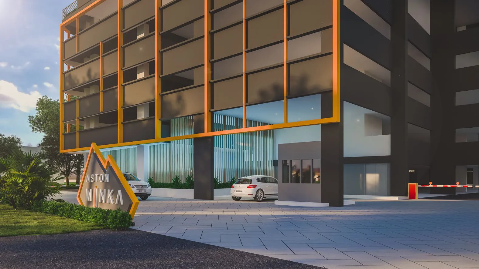 Aston Minka Residences, Bukit Mertajam: entrance and guardhouse, artist's impression