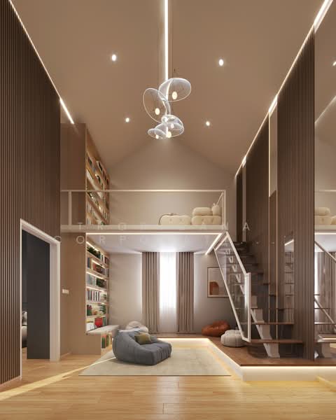 Double-volume interior render