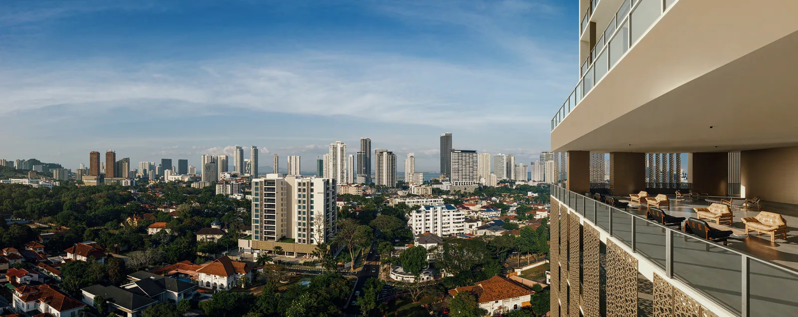 Cantonment Residence, Pulau Tikus: sky lounge terrace over Pulau Tikus, artist's impression