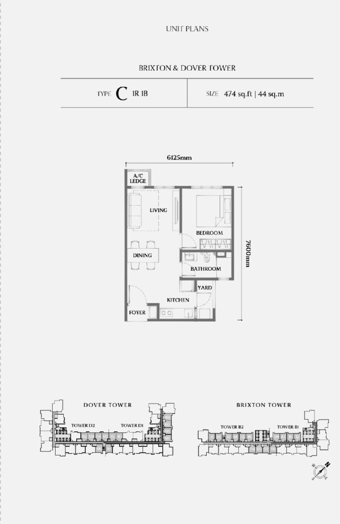 Causewayz Square @ JBCC floor plan, Brixton / Dover Type C