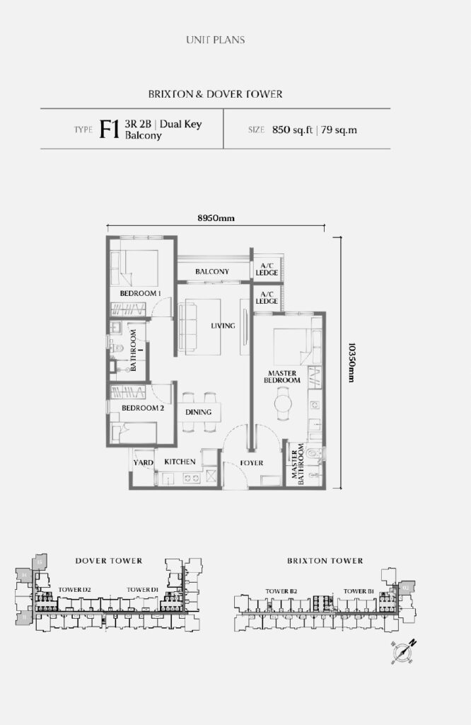 Causewayz Square @ JBCC floor plan, Brixton / Dover Type F1