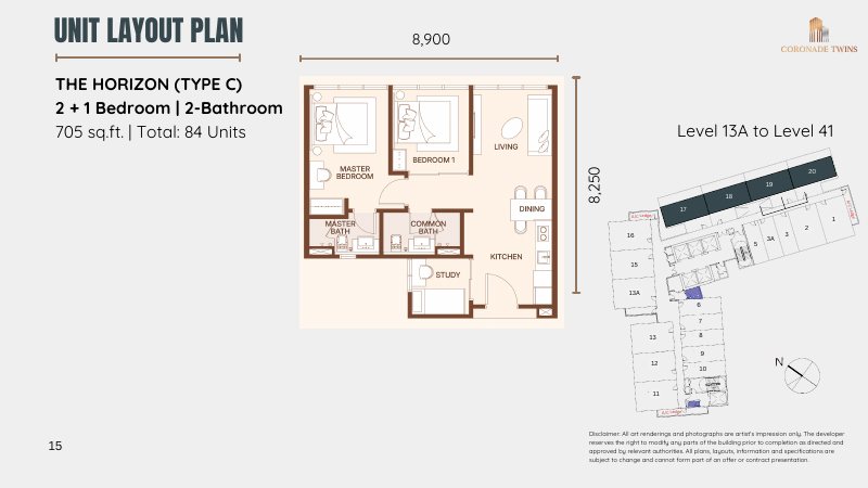 Coronade Twins @ Coronation Square floor plan, The Horizon (Type C)