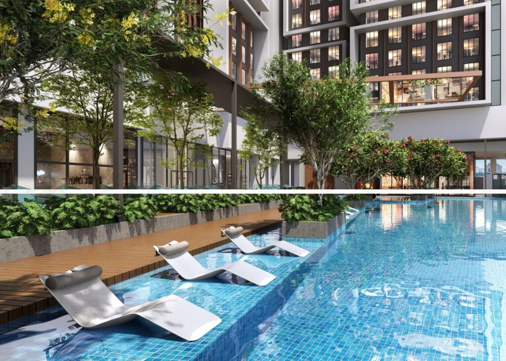 Coronade Twins swimming pool, artist's impression