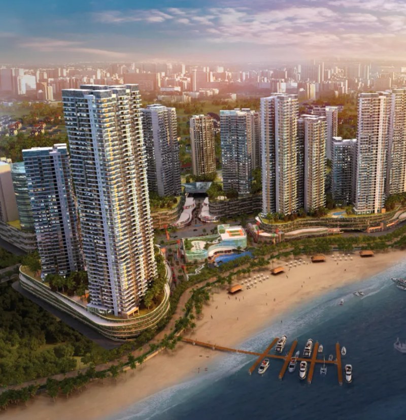 Country Garden Danga Bay seafront towers and private beach, Johor Bahru (artist impression)