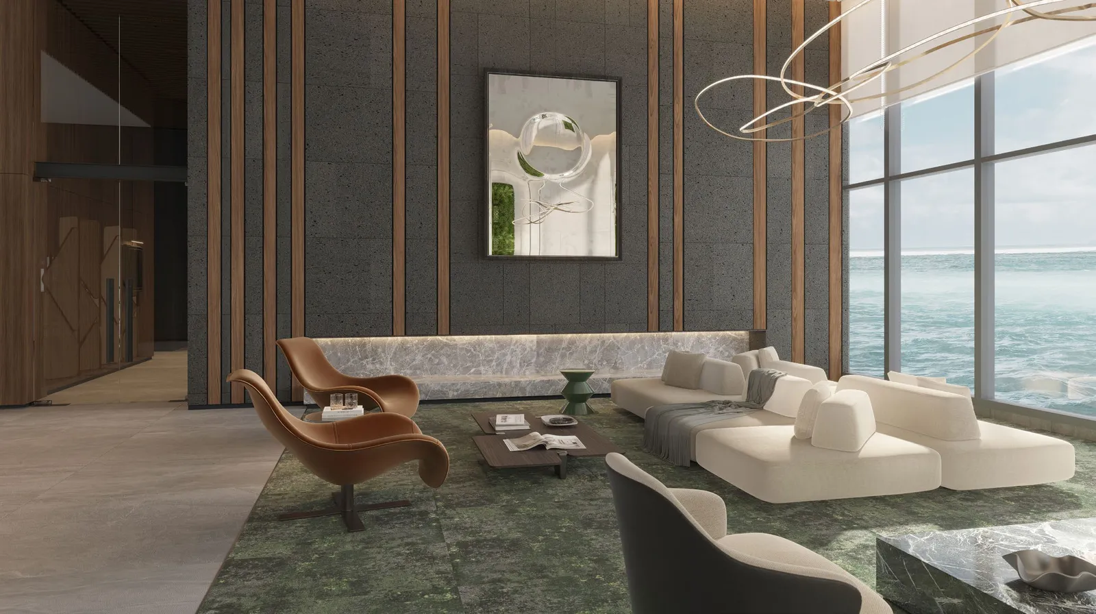 Crown Penang, Tanjung Tokong, Penang: Level 38 lounge and co-working space over the sea, artist's impression