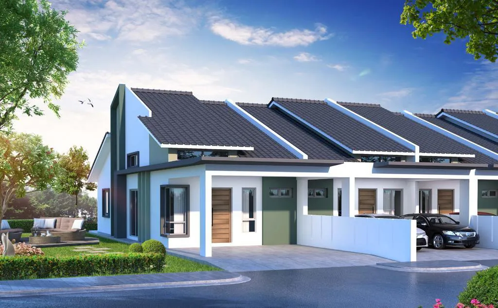 D'Aleena, Tasek Gelugor: Type B single-storey terrace facade (artist's impression)