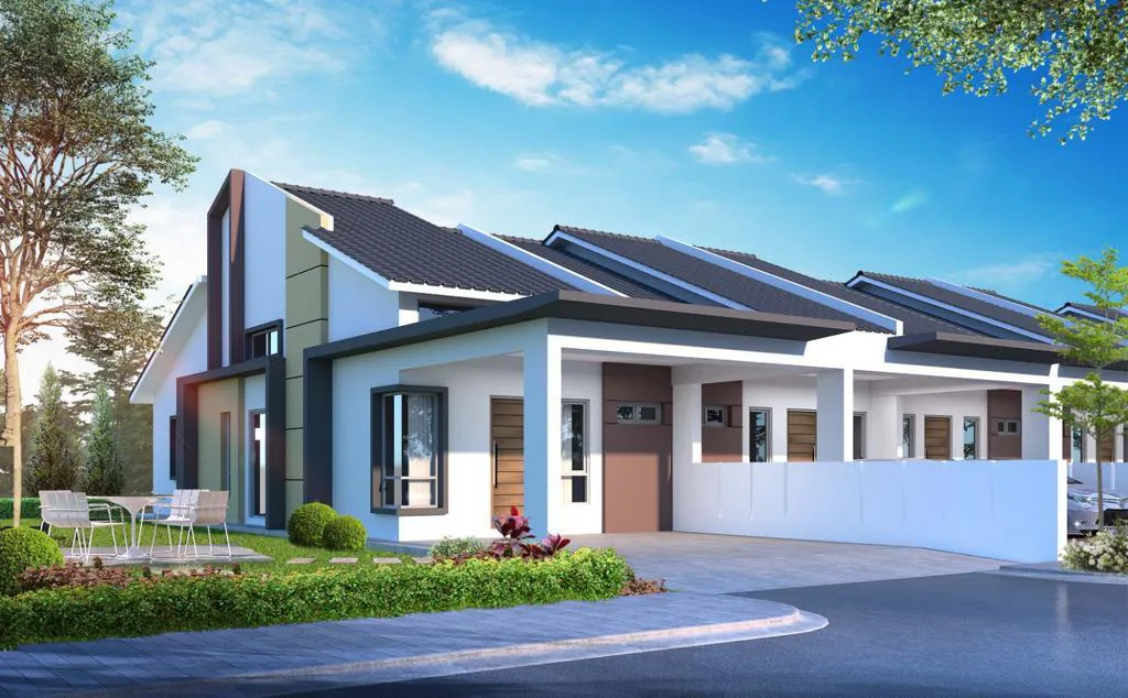 D'Aleena, Tasek Gelugor: Type C single-storey terrace facade (artist's impression)