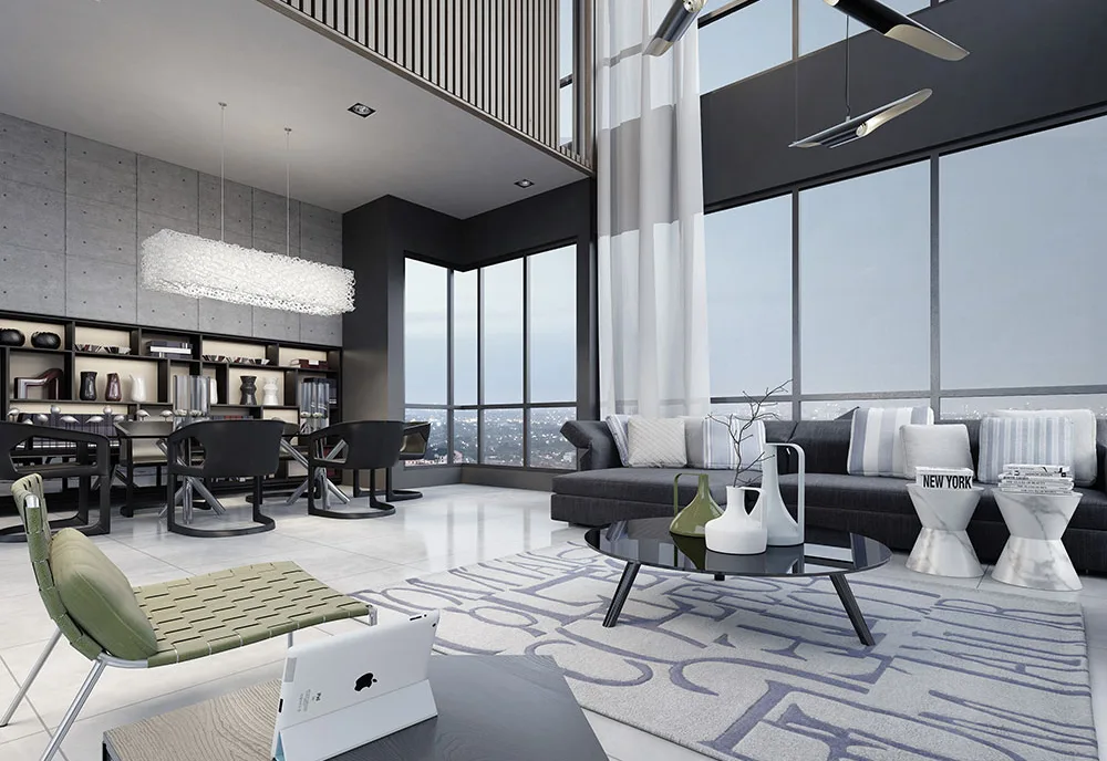 Elysia Park Residence 户型图：F 型（复式），3 房