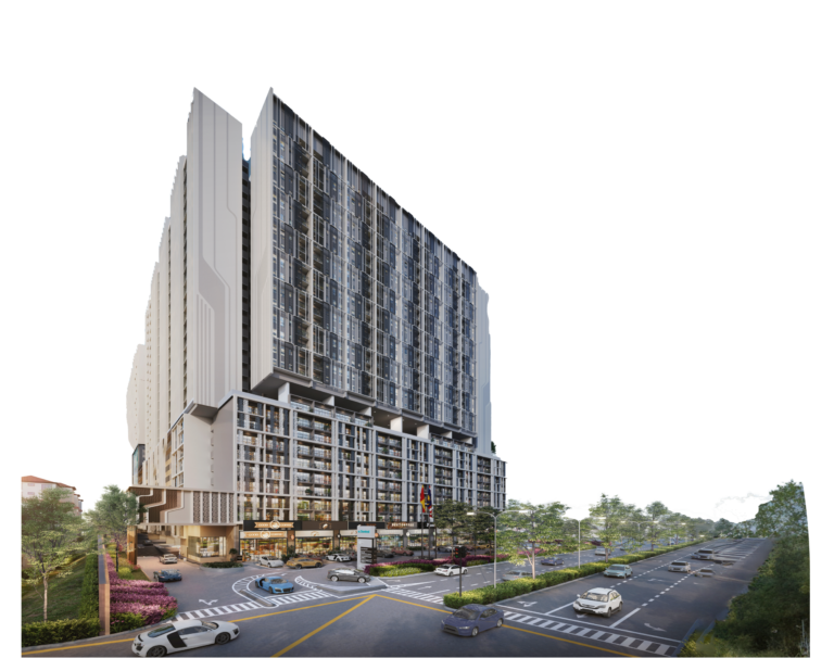 e.Sentral SmartCity serviced apartment tower render, Kwasa Damansara