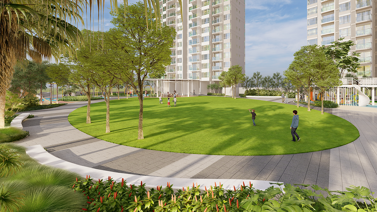 Podium C great lawn at Florian Residences