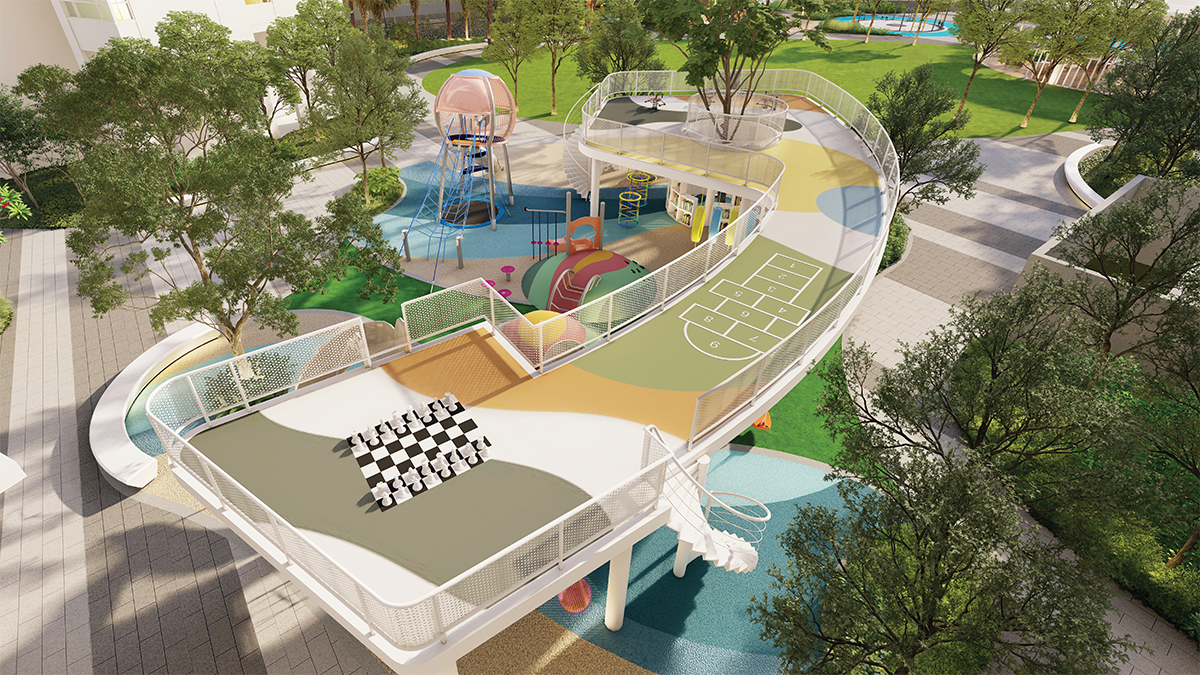 Podium C elevated playground at Florian Residences