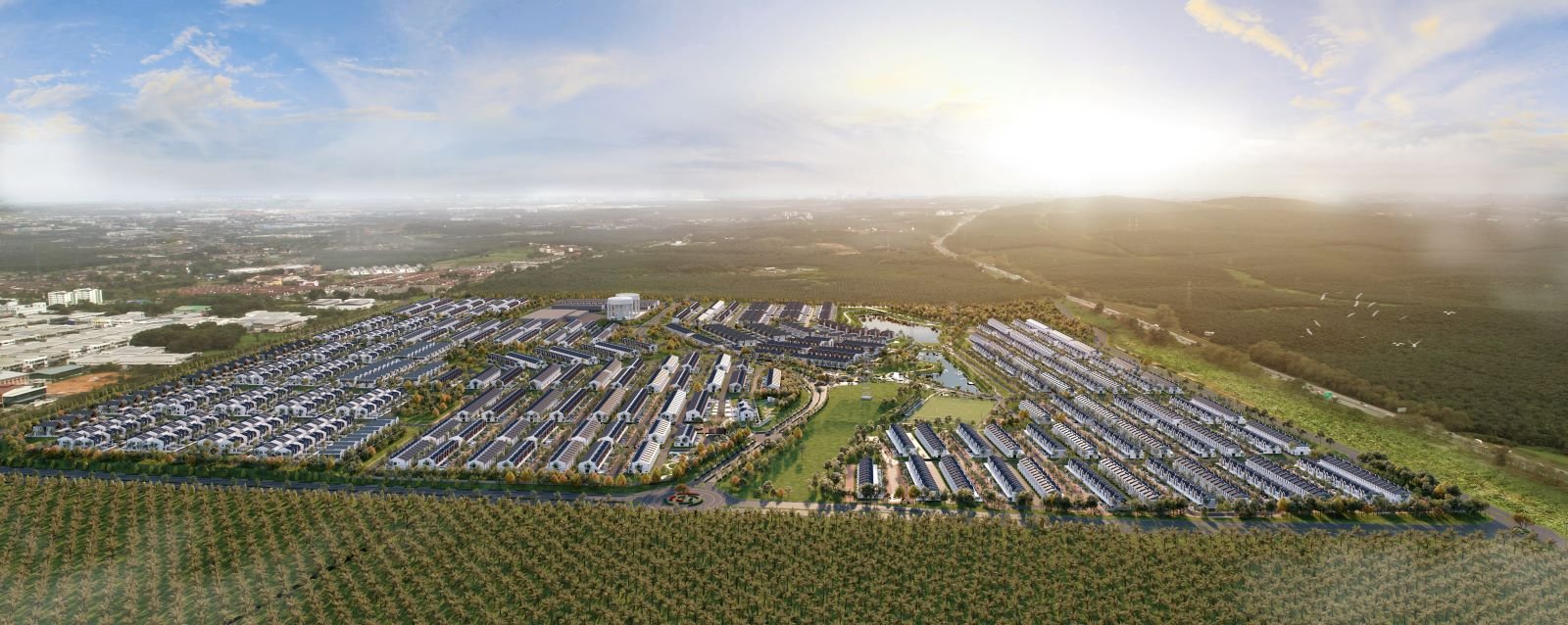 Aerial view of Zone 21, Genting Indahpura, Kulai