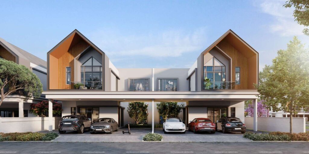 Semi-detached house render at U.Reka, Genting Indahpura, Kulai