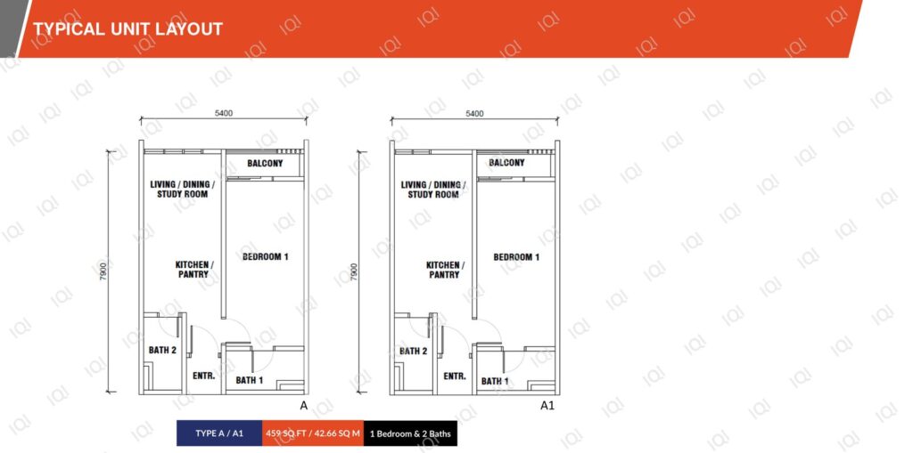Gen Sphere floor plan, Type A / A1