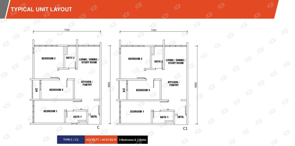 Gen Sphere floor plan, Type C / C1