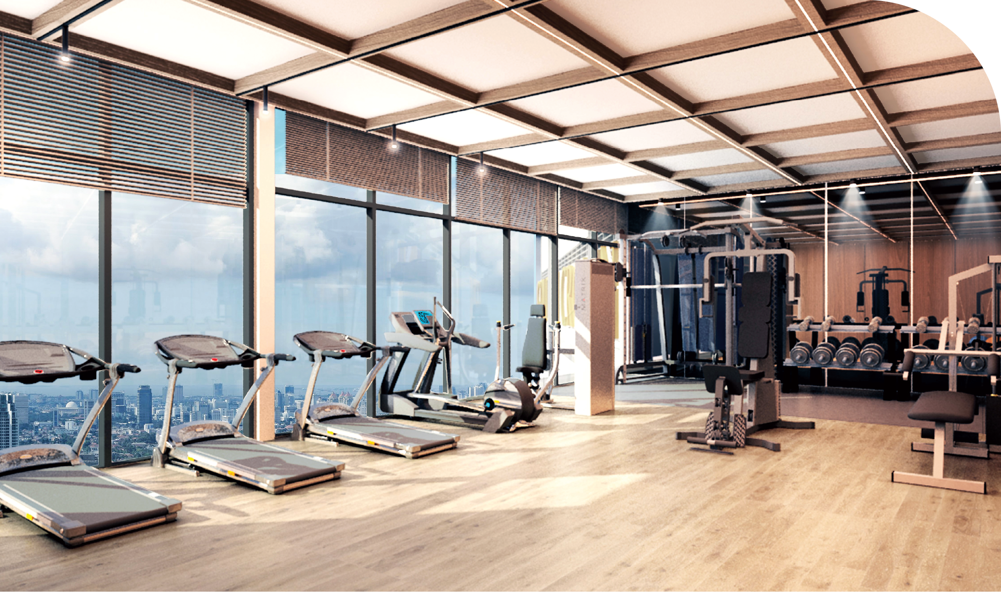 Indoor gym render