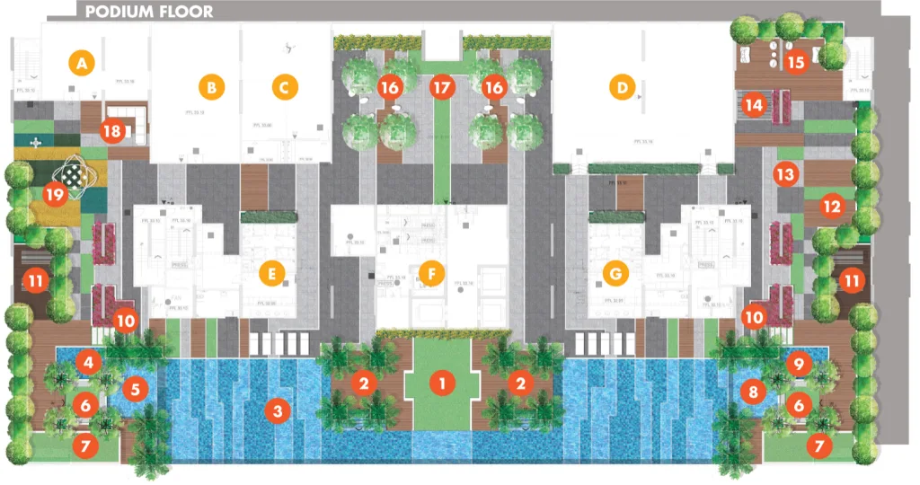 Goodwood Residence, Bayan Lepas: podium facilities plan