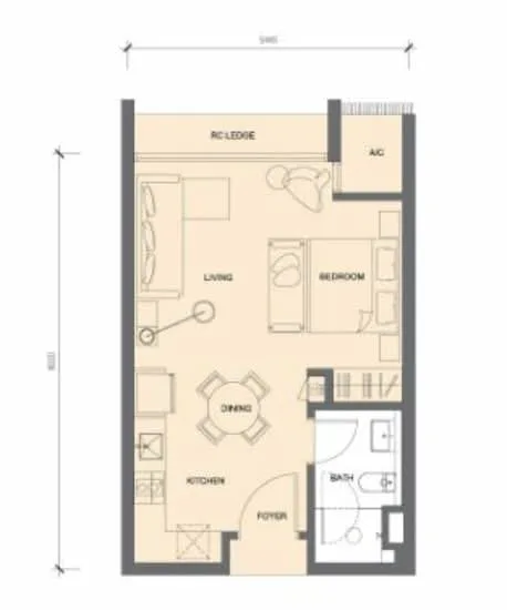 Grand Medini Residence unit floor plan