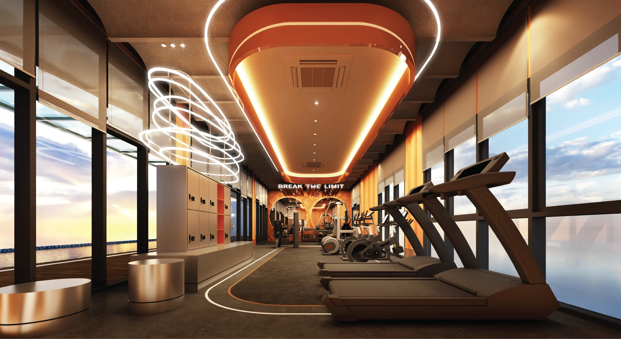 G'Vinton, George Town: gym with city and sea view, artist's impression