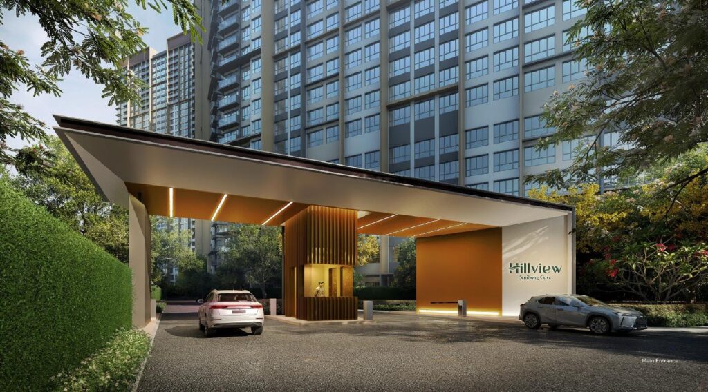 Hillview @ Senibong Cove main entrance, artist's impression